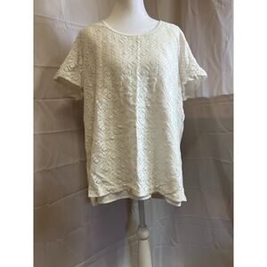 market and spruce hans crochet front mixed material top size XXL Boho NWOT